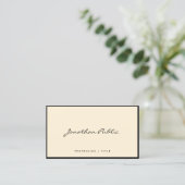 Moderne Elegante Eenvoudige Typografie Script Luxe Visitekaartje (Staand voorkant)
