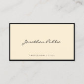 Moderne Elegante Eenvoudige Typografie Script Luxe Visitekaartje (Voorkant)