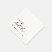 Moderne Elegante Eenvoudige Verjaardag Script Servet (Hoek)