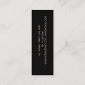 Moderne Elegante Eenvoudige Vlakte, Gouden Schaar  Mini Visitekaartje (Achterkant)