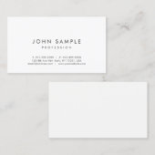 Moderne, elegante, eenvoudige vormgeving, wit visitekaartje (Voorkant / Achterkant)