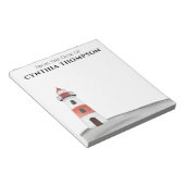 Moderne Elegante Eenvoudige Waterverf Vuurtoren Cu Notitieblok (Schuin)