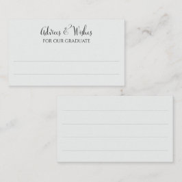 Moderne elegante eenvoudige zwarte lettertype afst informatiekaartje