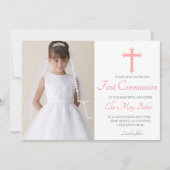 Moderne elegante Eerste Heilige Communie religieus Kaart (Voorkant)