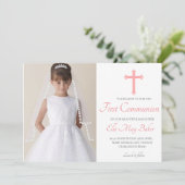 Moderne elegante Eerste Heilige Communie religieus Kaart (Staand voorkant)