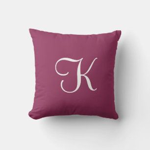 Moderne Elegante Effen Mauve Pruim Aangepaste Mono Kussen
