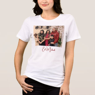 Moderne elegante Eid mubarak gezinsfoto Tri-Blend Shirt