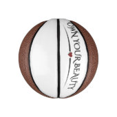 Moderne Elegante "Eigen Je Schoonheid" Chic Pickle Basketbal (Verticaal)