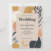 Moderne Elegante Esthetische Boho Patroon Bruiloft Kaart (Voorkant)