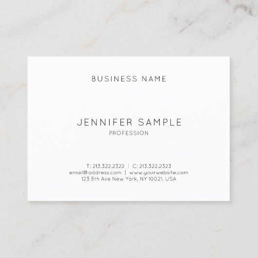 Moderne, elegante esthetische, eenvoudige vormgevi visitekaartje (Achterkant)