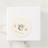 Moderne elegante Eucalyptus Ampersand bruiloft Bedankjes Labels (In situ)