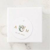 Moderne elegante Eucalyptus Ampersand bruiloft Bedankjes Labels (In situ)