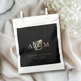 Moderne elegante Eucalyptus Ampersand bruiloft Bedankzakje