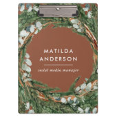 Moderne elegante eucalyptus botanische krans klembord (Voorkant)