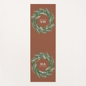 Moderne elegante eucalyptus botanische krans yogamat (Voorkant)