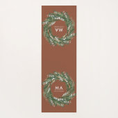 Moderne elegante eucalyptus botanische krans yogamat (Achterkant)