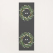 Moderne elegante eucalyptus botanische krans yogamat (Achterkant)