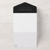Moderne, elegante eucalyptus bruiloft all in one uitnodiging (Buitenkant)
