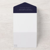 Moderne, elegante eucalyptus bruiloft all in one uitnodiging (Buitenkant)