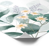 Moderne elegante eucalyptus bruiloftsshower welkom poster (Hoek)