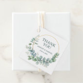 Moderne Elegante Eucalyptus Goud Dank u Bruiloft Bedankjes Labels (In situ)