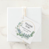 Moderne Elegante Eucalyptus Gouden Bruiloft Dank u Bedankjes Labels (In situ)