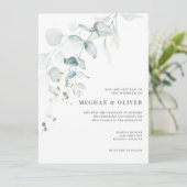 Moderne elegante Eucalyptus groen Kaart (Staand voorkant)