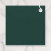 Moderne Elegante Eucalyptus Groene Bruiloft Feest Bedankjes Labels (Achterkant)