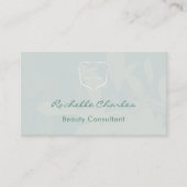 Moderne Elegante Eucalyptus Voeg Logo QR-Code Scho Visitekaartje (Voorkant)