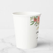 Moderne, elegante eucalyptusbloembruiloft papieren bekers (Rechts)