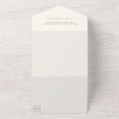 Moderne, elegante eucalyptusbruiloft all in one uitnodiging (Buitenkant)