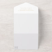 Moderne, elegante eucalyptusbruiloft all in one uitnodiging (Buitenkant)