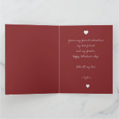 Moderne Elegante Euwige Liefde Foto Valentijnkaart Kaart (Binnen)