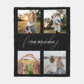 Moderne elegante familie 4 foto fleece deken (Voorkant)