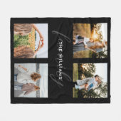 Moderne elegante familie 4 foto fleece deken (Voorkant (Horizontaal))