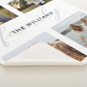 Moderne elegante familie 4 foto sherpa deken (3/4)