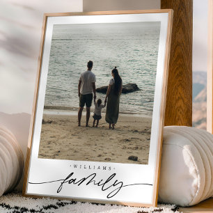 Moderne Elegante Familie Foto Script Typografie Perfect Poster