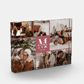 Moderne Elegante Familie Fotocollage Keepsake Fotoblokken (Links)