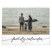 Moderne elegante familie fotoscript typografie kalender (Hoes)