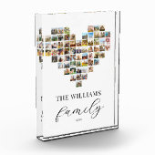 Moderne Elegante Familie Hartvormige Collage Fotoblokken (Links)