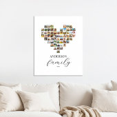 Moderne Elegante Familie Hartvormige Fotocollage Canvas Afdruk