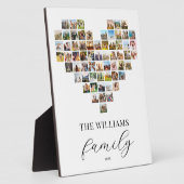 Moderne Elegante Familie Hartvormige Fotocollage Fotoplaat (Zijkant)