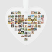 Moderne Elegante Familie Hartvormige Fotocollage Ornament (voorkant)