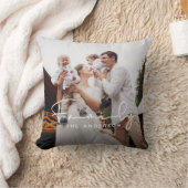 Moderne elegante familiefoto kussen (Deken)