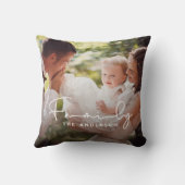 Moderne elegante familiefoto kussen (Achterkant)
