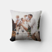 Moderne elegante familiefoto kussen (Voorkant)