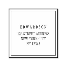 Moderne elegante familienaam  zelfinktende stempel