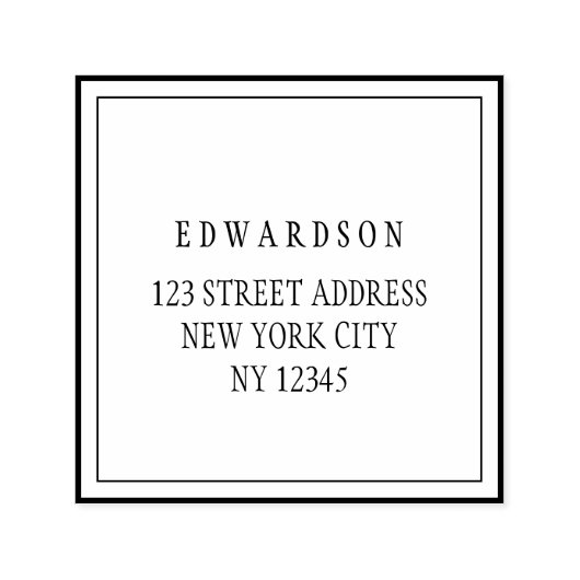 Moderne elegante familienaam  zelfinktende stempel (Design)