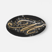 moderne elegante fancy letter    Mmonogram Papieren Bordje (Gekanteld)