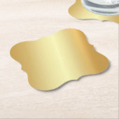 Moderne Elegante Faux Gold Blank Sjabloon Kartonnen Onderzetters (Gekanteld)